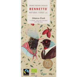 Photo of Bennetto Chocolate Intense Dark 75% Cocoa 100g