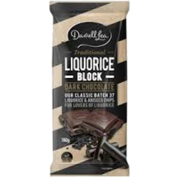 Photo of Darrell Lea Block Liquorice Dark Chocolate 180gm