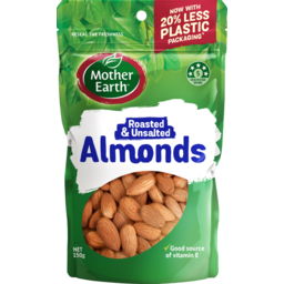 Photo of Mother Earth Roasted Almonds Unsalted 150g