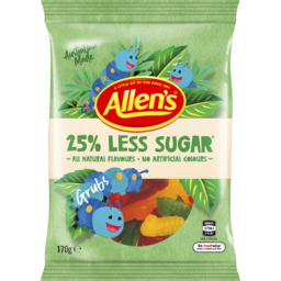 Photo of Allen's 25% Less Sugar Grubs
