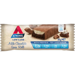 Photo of Atkins Low Carb Protein Bar Milk Chocolate Swiss Roll