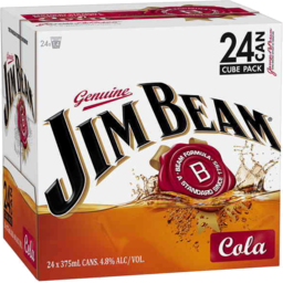 Photo of Jim Beam & Cola 4.8% Cube 24.0x375ml
