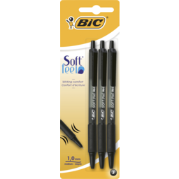 Photo of Bic Soft Feel Pen Black 3pk