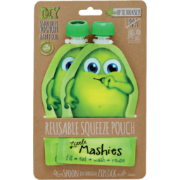 Photo of Little Mashies Reusable Pouches Green