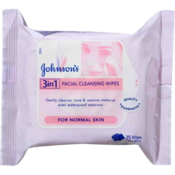 Photo of Johnsons 3 In 1 Facial Cleansing Wipes For Normal Skin 25 Wipes