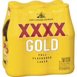 Photo of XXXX Gold Bottle 6*375ml