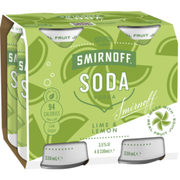 Photo of Smirnoff Soda Vodka Lime & Lemon Can