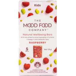 Photo of MOOD FOOD COMPANY Raspberry Wellbeing Bars 5x25g