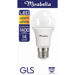 Photo of Mirabella Gls Led Warm White Brightness 1400 Lumens 14 Watt Edison Screw Single Pack