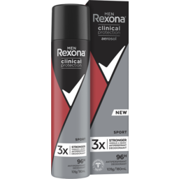 Photo of Rexona For Men Clinical Protection Antiperspirant Deodorant Aerosol Sport 180ml
