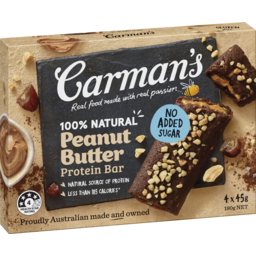 Photo of Carman's Protein Bars Peanut Butter 4 Pack 180g 180g