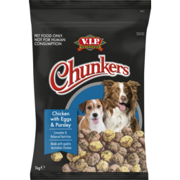 Photo of V.I.P. Petfoods Chunkers Chicken With Scrambled Eggs And Parsley Chilled Dog Food 1kg