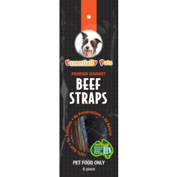 Photo of Essentially Pets Premium Gourmet Beef Straps 6 Pack