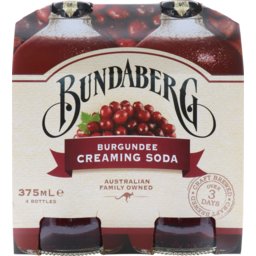 Photo of Bundaberg Burgundee Creaming Soda 4x375ml Bottles 