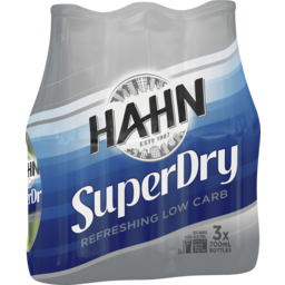 Photo of Hahn Super Dry 4.6 3x700ml Bottle Shrinkwrap 3.0x700ml