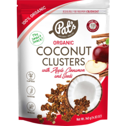 Photo of Pats Organic Snacks Apple Cinnamon And Seeds Coconut Clusters