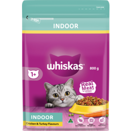Photo of Whiskas 1+ Years Indoor Chicken & Turkey Flavours Dry Cat Food