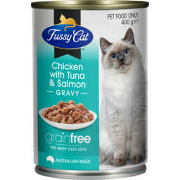 Photo of Fussy Cat Grain Free Chicken With Tuna And Salmon Gravy Wet Cat Food Can