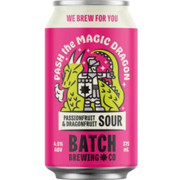 Photo of Batch Brewing Pash The Magic Dragon Passionfruit & Dragonfruit Sour Can 375ml