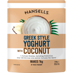 Photo of Hansells Yoghurt Powder Greek Style With Coconut 220g