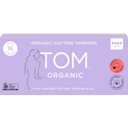 Photo of Tom Organic Super Tampons 16Pk