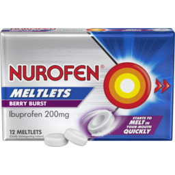 Photo of Nurofen Meltlets Pain Relief Berry Burst 200mg Ibuprofen 12 Pack 