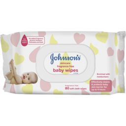 Photo of Johnsons Skincare Fragrance Free Baby Wipes 80 Pack