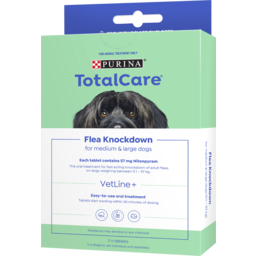 Photo of Purina Total Care Flea Knockdown For Medium & Large Dogs (11.1 - 57kg) 3 X Tablets 3.0x