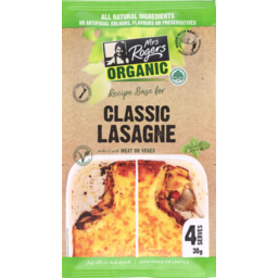 Photo of Mrs Rogers Organic Lasagne Recipe Base