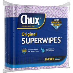 Photo of Chux Supa Wipes Regular 20's