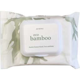 Photo of Eco Bamboo Hands Face & Body Wipes 20 Pack