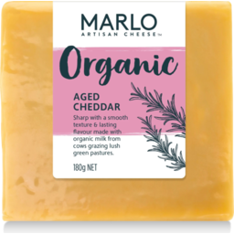 Photo of Marlo Organic Aged Cheddar 180g