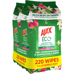 Photo of Ajax Vanilla Berries Wipes 220pk