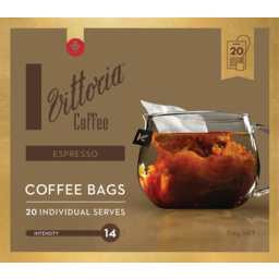 Photo of Vittoria Coffee Espresso Bags 20 Pack