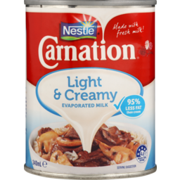 Photo of Nestle Carnation Evaporated Milk Light & Creamy 340ml