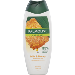Photo of Palmolive Naturals Milk & Honey Body Wash With Moisturising Milk 0% Parabens Recyclable 500ml