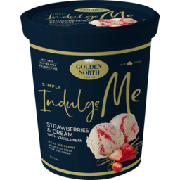 Photo of Golden North Simply Indulge Me Ice Cream Strawberries & Cream With Vanilla Bean