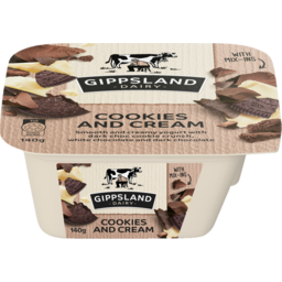 Photo of Gippsland Dairy Cookies And Cream With Mix-Ins Yogurt 140g