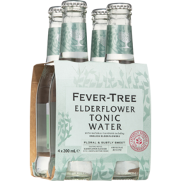 Photo of Fever Tree Elderflower Tonic Water Bottles 4x200ml