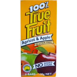 Photo of True Fruit 100% Apricot & Apple Bars 6 Pack 120g