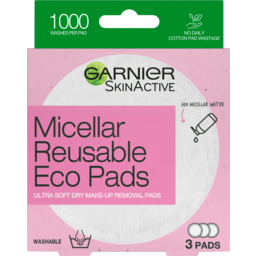 Photo of Garnier Skin Active Micellar Reusable Eco Pads 3 Pack