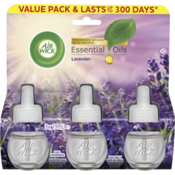 Photo of Air Wick Essential Oil Lavender Plug-In Triple Refill 3 Pack 19ml