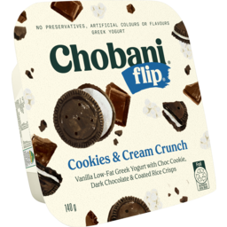Photo of Chobani Flip Greek Yogurt Cookies & Cream Crunch 140g 140g