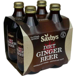 Photo of Saxbys Diet Ginger Beer 4pk