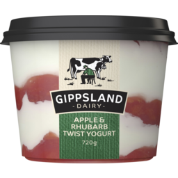 Photo of Gippsland Dairy Apple & Rhubarb Twist Yogurt 720g