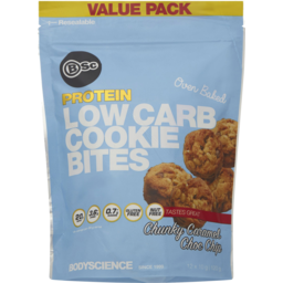 Photo of Body Science International Pty Ltd Bsc Chunky Caramel Choc Chip Protein Low Carb Cookie Bites (120g)