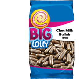 Photo of Big Lolly Choc Milk Bullets 160gm