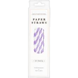 Photo of Party Paper Straws Purple 20 Pack