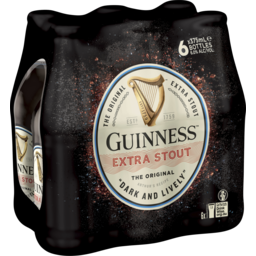 Photo of Guinness Extra Stout Bottle 6x375ml
