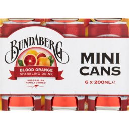 Photo of Bundaberg Blood Orange Sparkling Drink Mini Cans 6x200ml